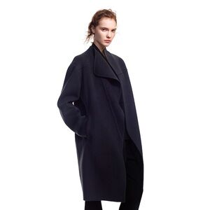 Uniqlo J Sander Black Cashmere Blend Coat